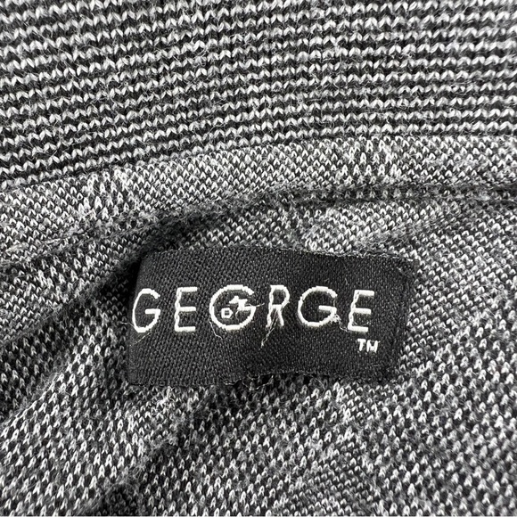 VINTAGE LARGE GEORGE GREY ARGYLE LONG SLEEVE POLO ACADEMIA STRETCH - Picture 9 of 11